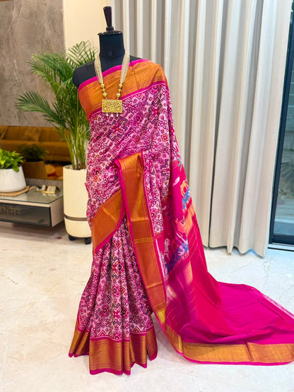 Royal Magenta Mulberry Silk Patola