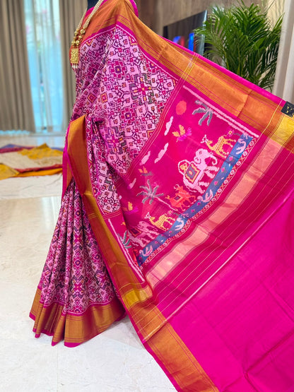 Royal Magenta Mulberry Silk Patola
