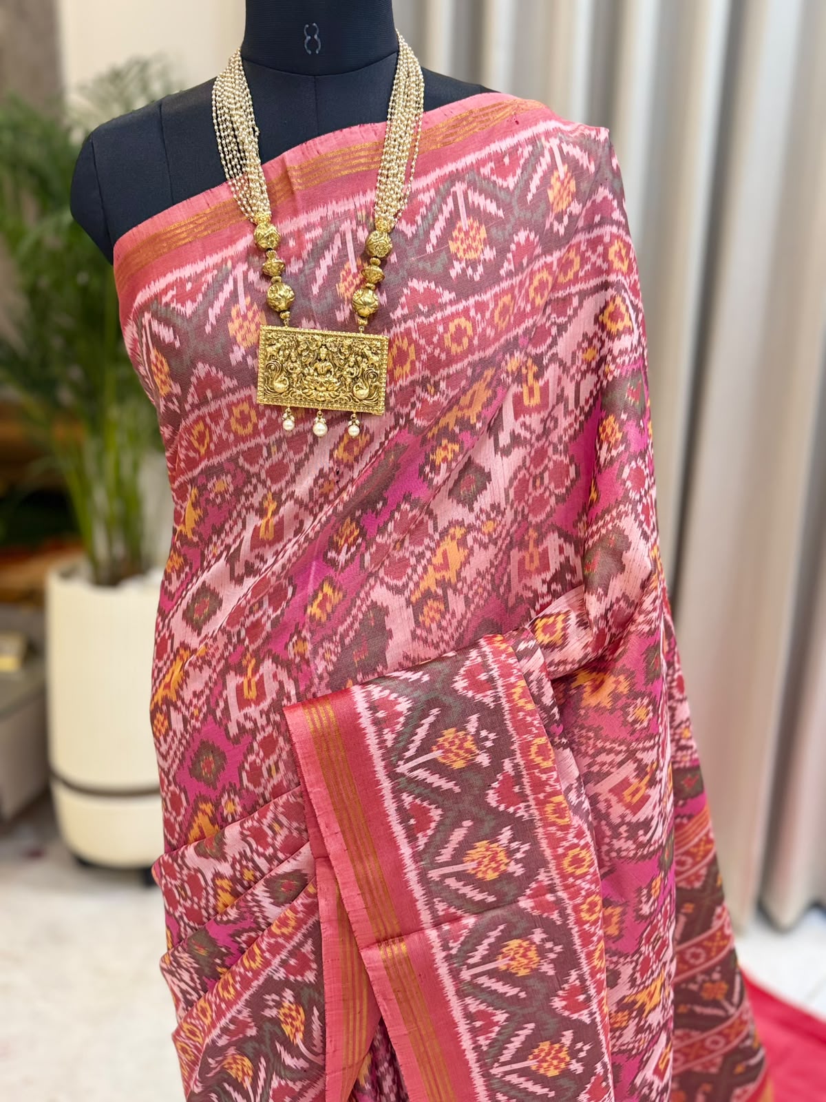 Rose Pink Mauve Patola Silk