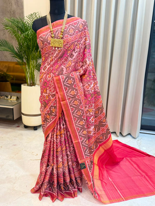Rose Pink Mauve Patola Silk