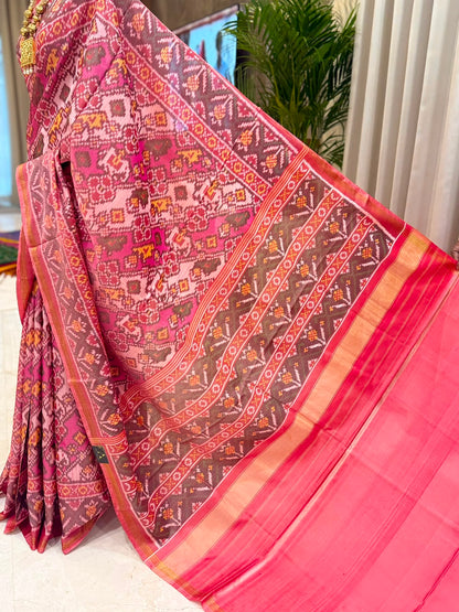 Rose Pink Mauve Patola Silk