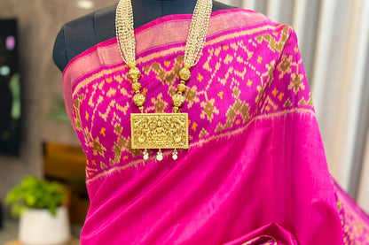 Fuchsia Pink Heritage Patola Saree