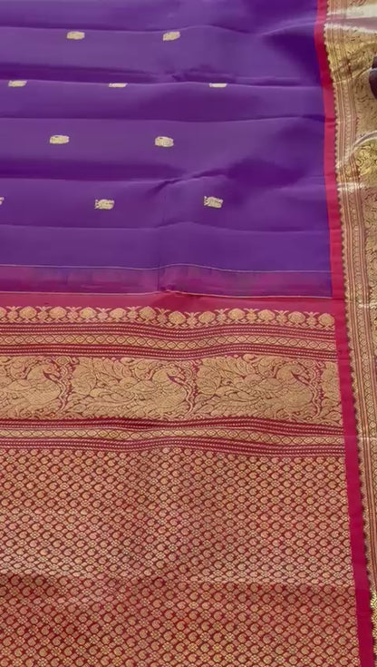 Royal Purple with Gold Zari Kanjivaram