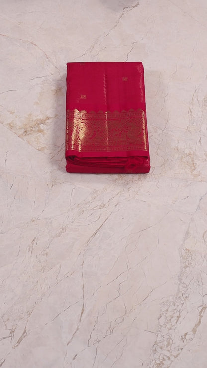 Red Vairoosi Golden Border