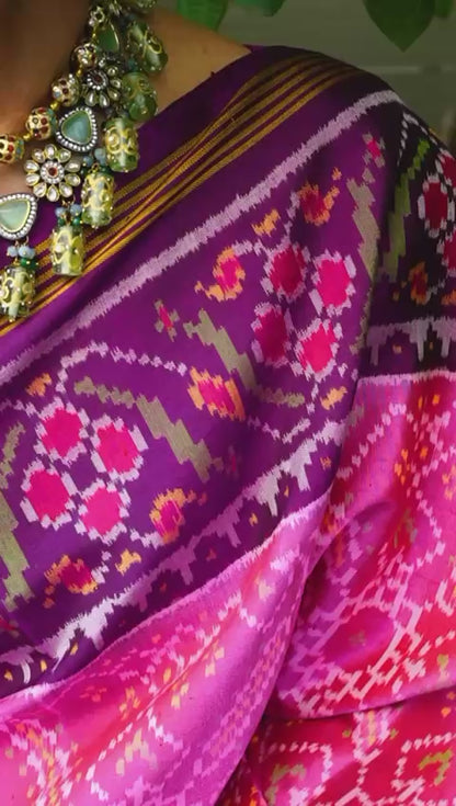 Timeless Patan Patola in Pink & Purple