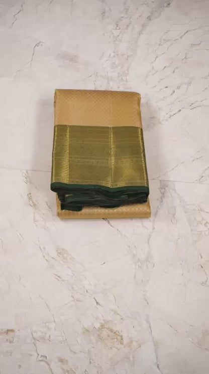 Exquisite Peach & Green Handwoven