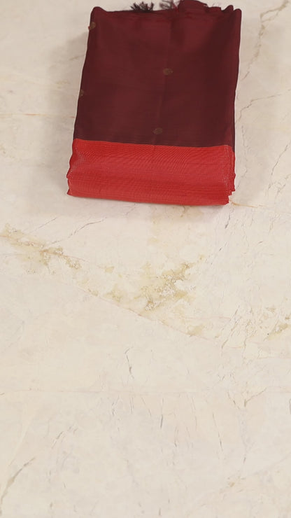 Burnt Red Rust Maroon Border