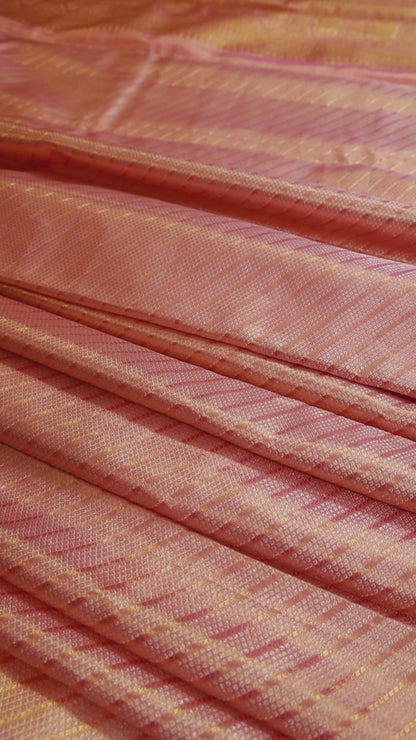 Pink Diagonal Stripe Golden
