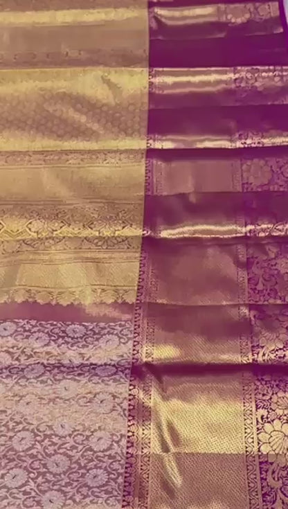 Magenta Kanjivaram Silk Saree