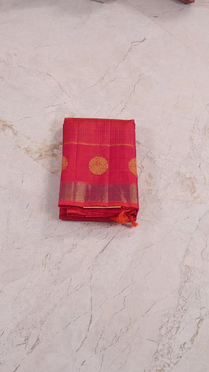 Peach Orangish Pink small striped Border